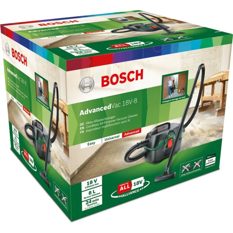 Odkurzacz przemysłowy Bosch AdvancedVac 18V-8