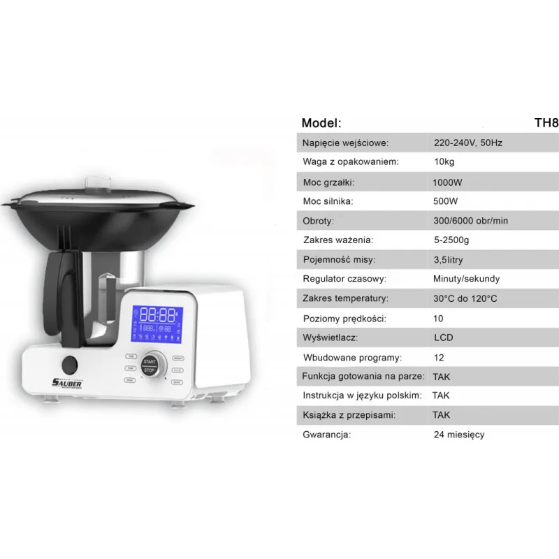 Multicooker Camping WIELOFUNKCYJNY ROBOT KUCHENNY SAUBER TH8