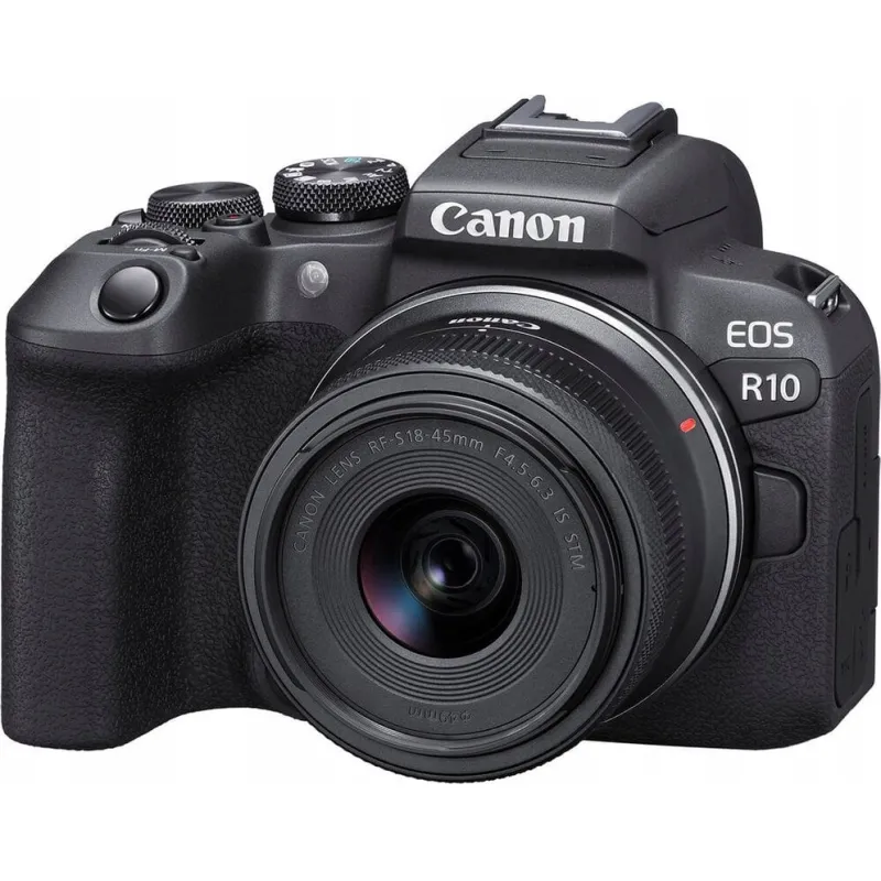 Aparat Canon EOS R10 + RF-S 18-45 mm f/4.5-6.3 IS STM + adapter EF-EOS R (5331C038)