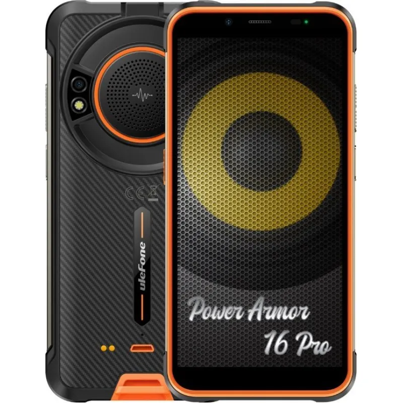 Smartfon UleFone Power Armor 16 Pro 4/64GB Czarno-pomarańczowy (UF-PA16P/OE)