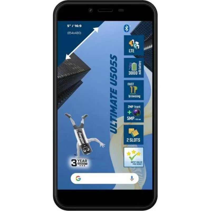 Smartfon Energizer U505S 1/16GB Czarny (U505SEU)