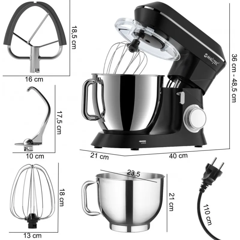 Robot planetarny Maltec MaltecChef2200W Czarny