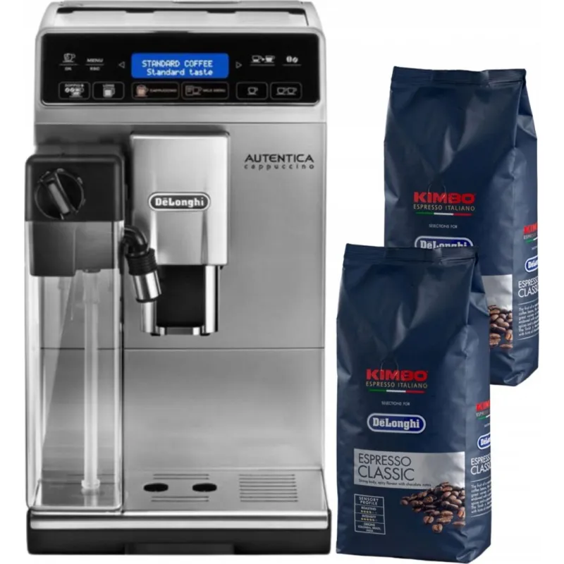 Ekspres ciśnieniowy DeLonghi Autentica Cappuccino ETAM 29.660.SB + 2kg kawy