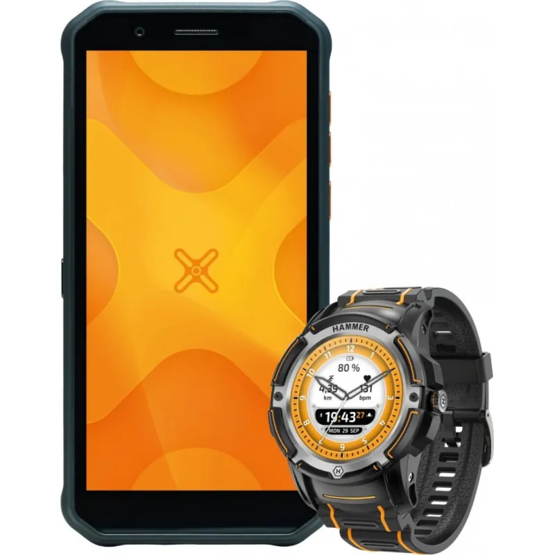 Smartfon myPhone Hammer Energy X + Hammer Watch 4/64GB Czarny (TEL000925)