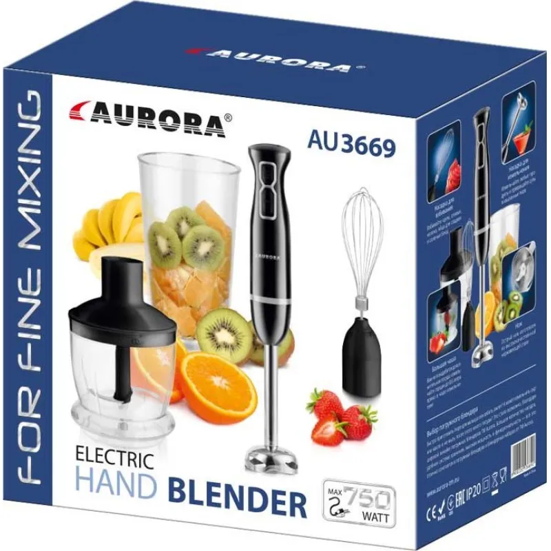 Blender Aurora MOCNY BLENDER RĘCZNY WIELOFUNKCYJNY 750W