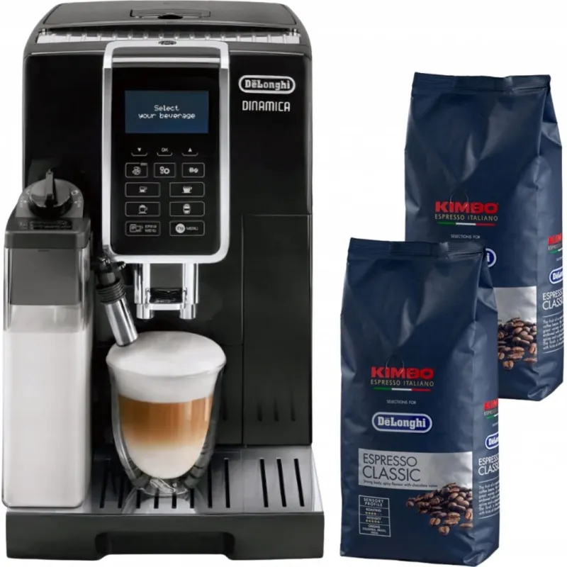 Ekspres ciśnieniowy DeLonghi Dinamica ECAM 350.55.B + 2 kg kawy