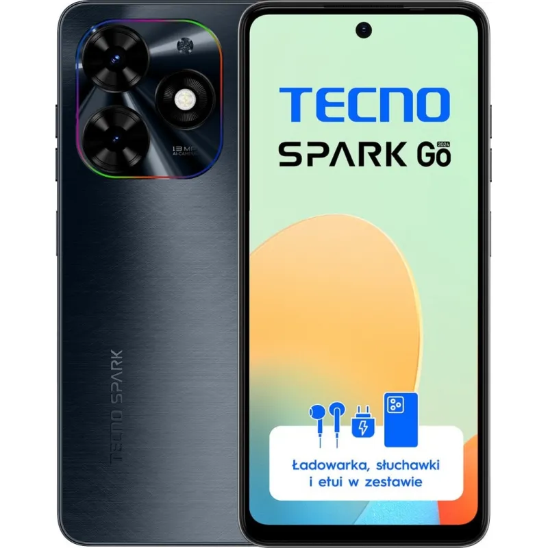 Smartfon Tecno Spark Go 2024 4/128GB Czarny (BG6_128+4_GB)