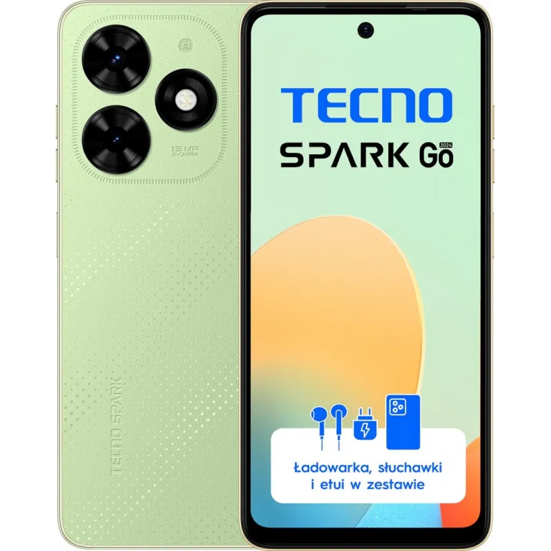 Smartfon Tecno Spark Go 2024 4/128GB Zielony (BG6_128+4_MSG)