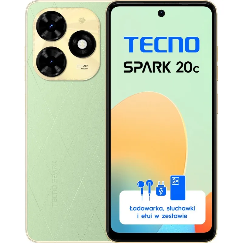 Smartfon Tecno Spark 20C 4/128GB Zielony (BG7n_128+4_MSG)