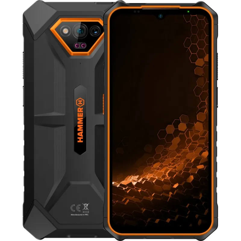 Smartfon myPhone Hammer Iron V 6/64GB Czarno-pomarańczowy (IRON V Orange)