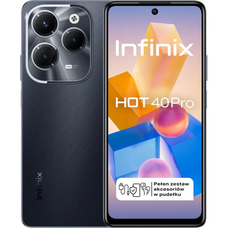 Smartfon Infinix Hot 40 Pro 8/256GB Czarny (INFINIXHOT40PROBLACK)