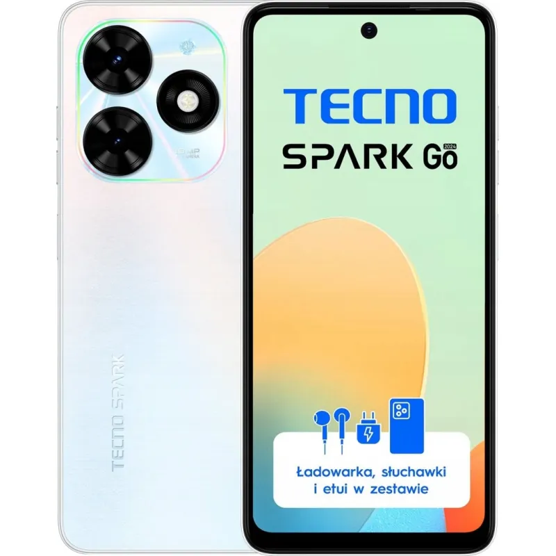 Smartfon Tecno Spark Go 2024 4/64GB Biały (BG6_64+4_MW)