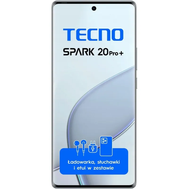 Smartfon Tecno Spark 20 Pro+ 8/256GB Biały (4894947019128)