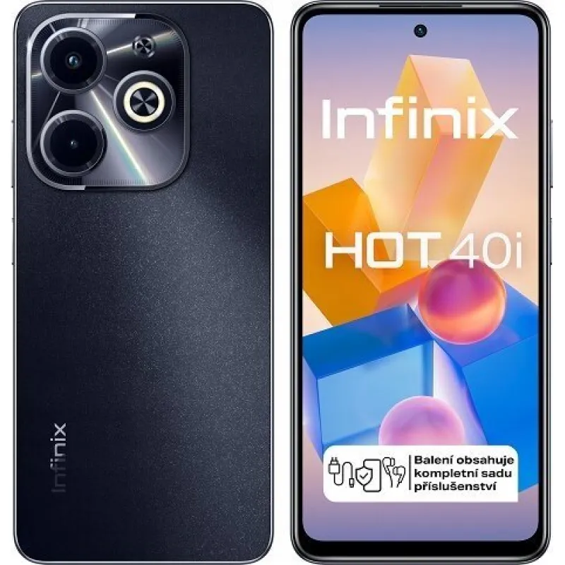 Smartfon Infinix Hot 40i 4/128GB Czarny (I/X6528B/4-128/STARLIT BLACK)