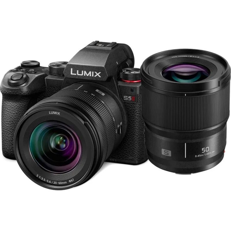 Aparat Panasonic Lumix S5 II + S 20-60 mm f/3.5-5.6 + S 50 mm f/1.8 (DC-S5M2WE)