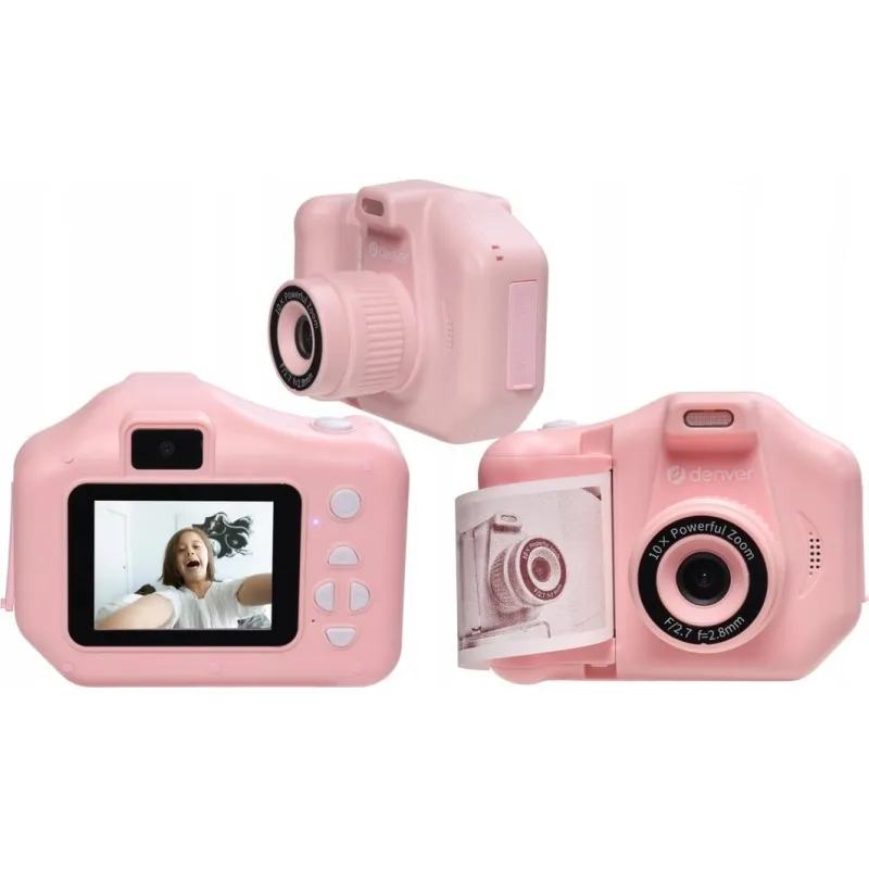 Aparat cyfrowy Denver Denver KPC-1370 pink Kids camera with printer