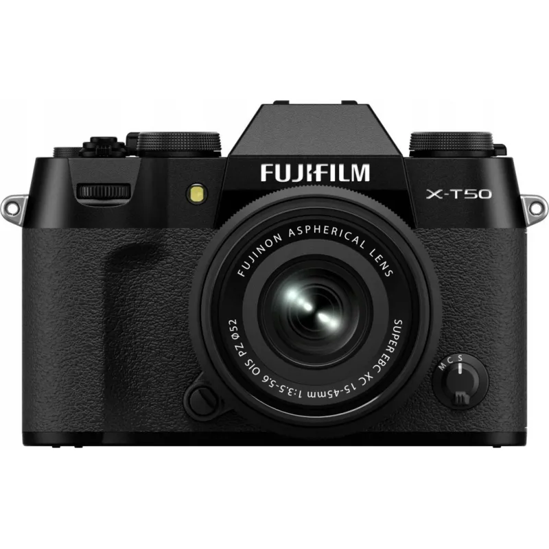 Lustrzanka Fujifilm Sisteminis fotoaparatas FUJIFILM X-T50/XC15-45mmF3.5-5.6 OIS PZ Juodas (juodas)