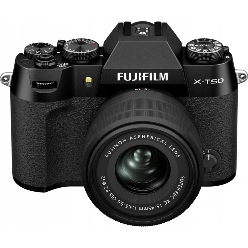 Lustrzanka Fujifilm Sisteminis fotoaparatas FUJIFILM X-T50/XC15-45mmF3.5-5.6 OIS PZ Juodas (juodas)