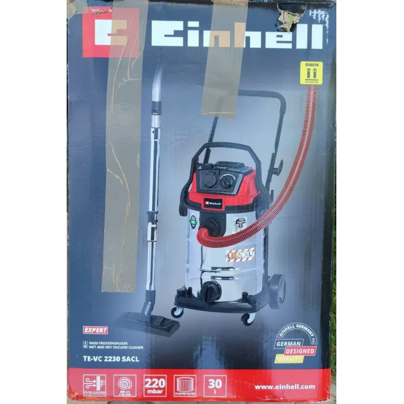 Odkurzacz przemysłowy Einhell Einhell TE-VC 2230 SACL, wet/dry vacuum cleaner (red/stainless steel)