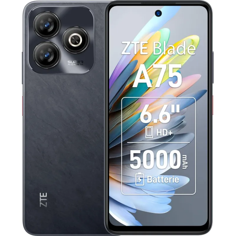 Smartfon ZTE Blade A75 4/128GB Czarny (123439601011)