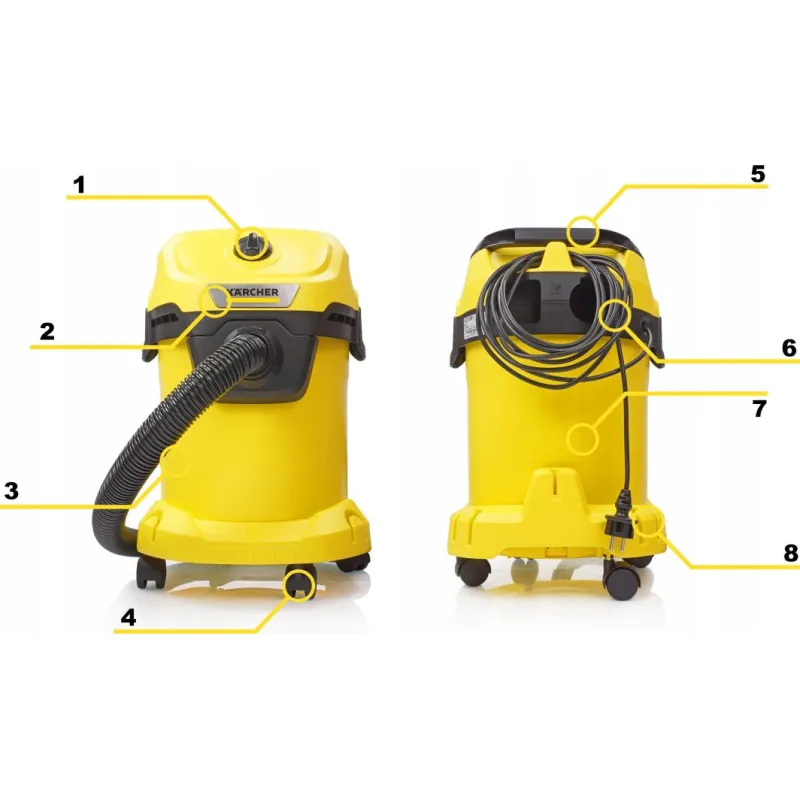 Odkurzacz przemysłowy Karcher KARCHER ODKURZACZ WD 3 V-15/6/20 EU