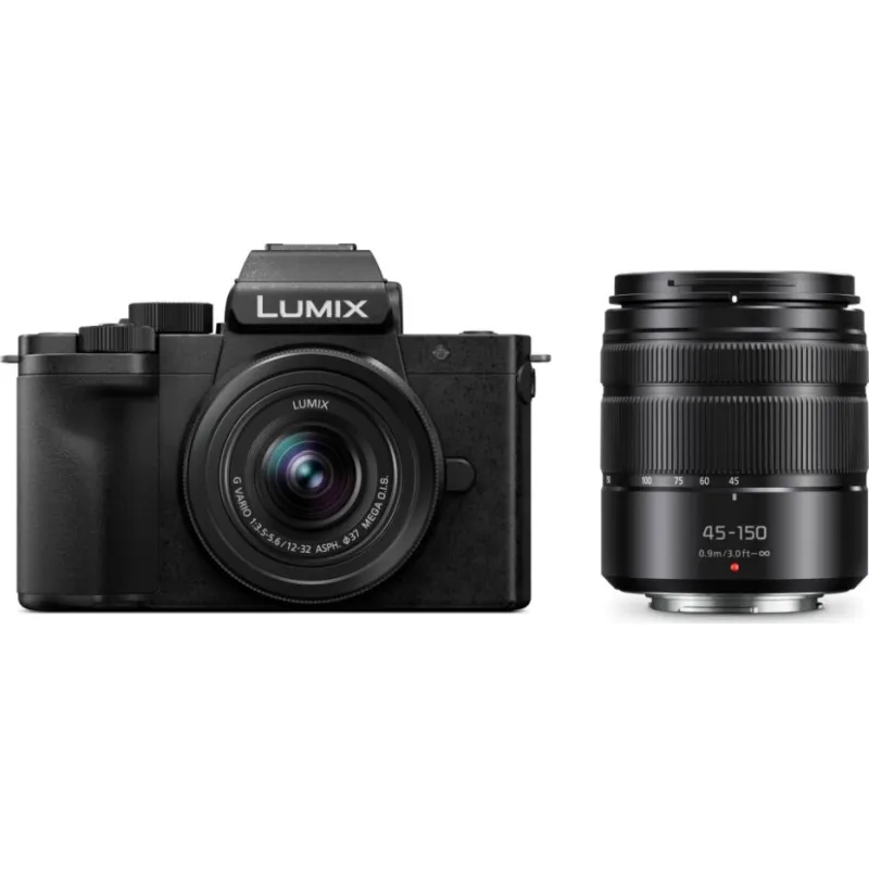 Aparat Panasonic Lumix DC-G100D + G Vario 12-32mm f/4.0-5.6 Mega OIS + 45-150mm f/4.0-5.6 (DC-G100DW