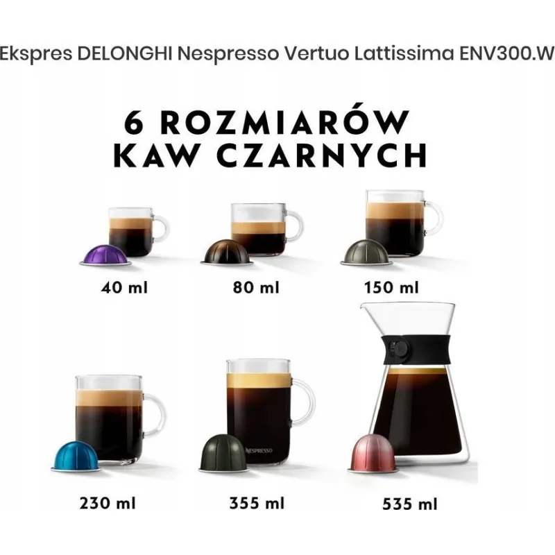 Ekspres ciśnieniowy Nespresso COFFEE MACHINE ENV300.W NESPRESSO