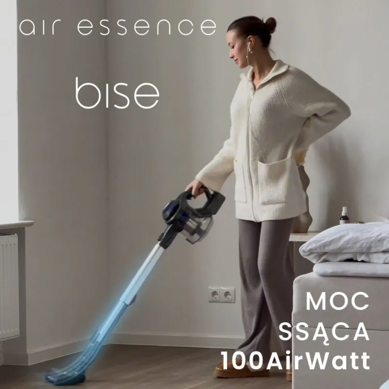 Odkurzacz pionowy Air Essence Bezprzewodowy, pionowy, ręczny odkurzacz Air Essence Bise, 100AW, tech