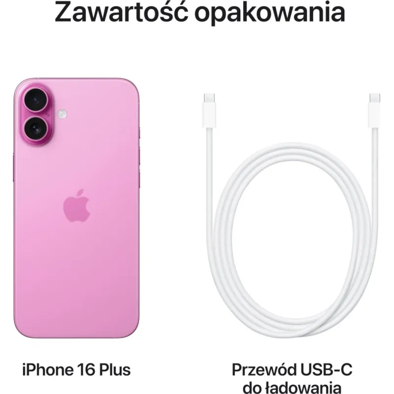 Smartfon Apple iPhone 16 Plus 128GB Pink (MXVW3)