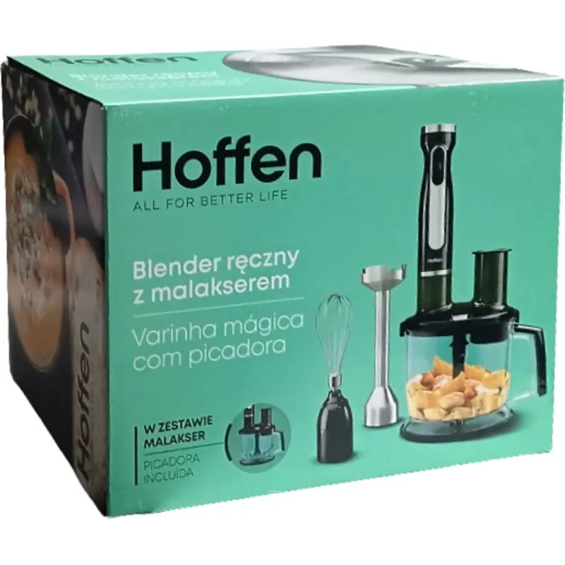 Blender Hoffen Blender ręczny z malakserem 4w1 - Hoffen 1000W