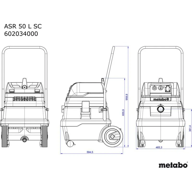 Odkurzacz przemysłowy Metabo ASR 50 L SC