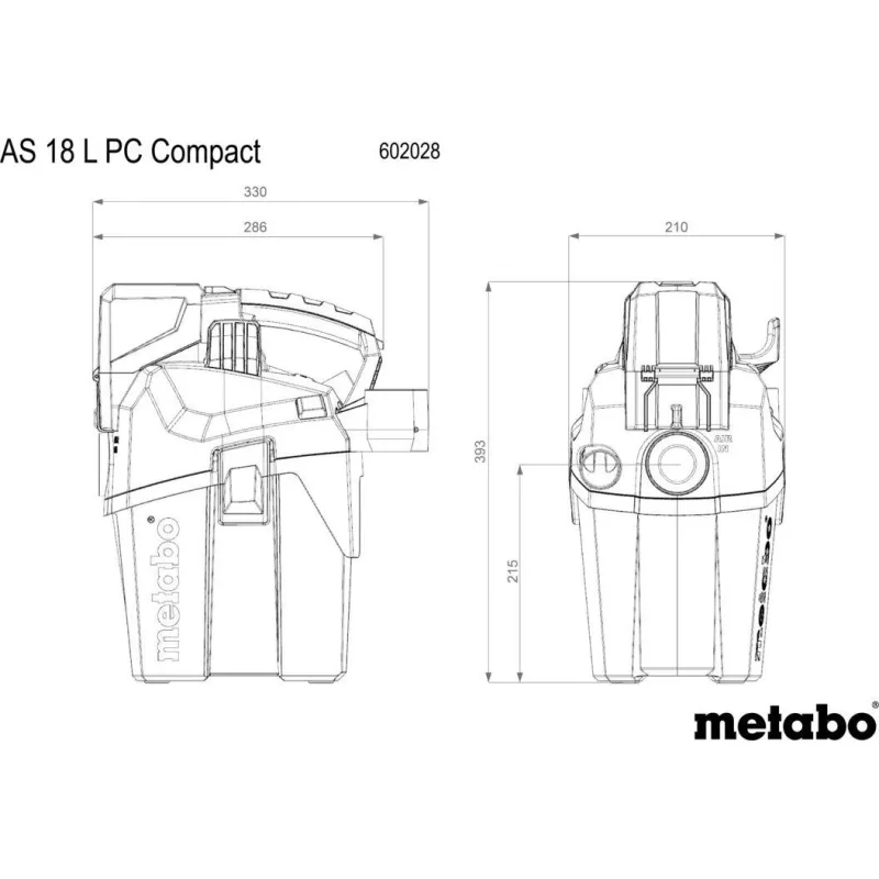 Odkurzacz przemysłowy Metabo AS 18 L PC Compact