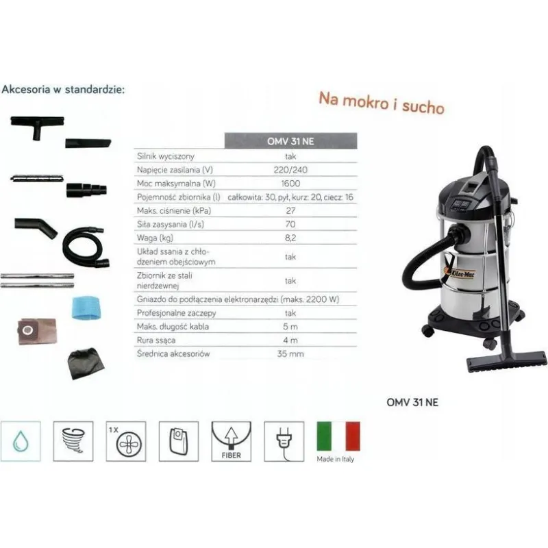 Odkurzacz przemysłowy Oleo-Mac OMV 31 NE